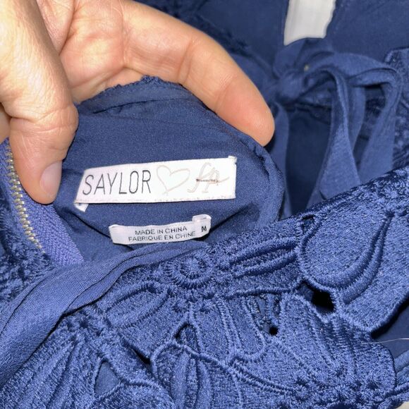 Womens Size M Saylor X FP Dahlia Dress Navy EUC - Picture 7 of 7